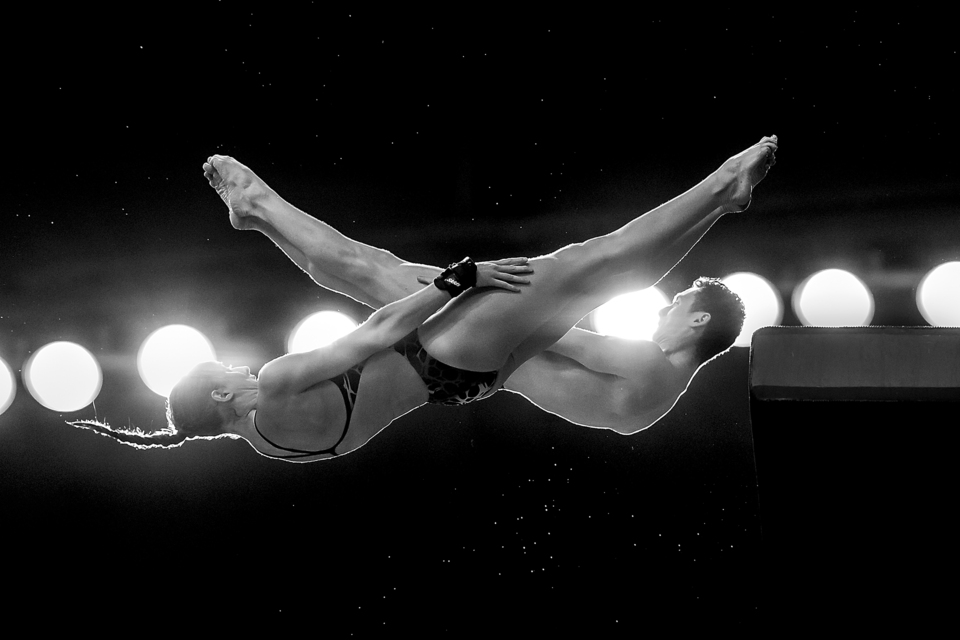 MARINO Laura, AUFFRET Benjamin France FRA
crossed dive
Mixed 10 m. Synchro Platform 
FINA/NVC Diving World Series 2016 Dubai
Hamdan Sport Complex -Dubai United Arab Emirates U.A.E. UAE
March 17 -19 2016
Day 2 March 18th
Photo © G.Scala/Deepbluemedia